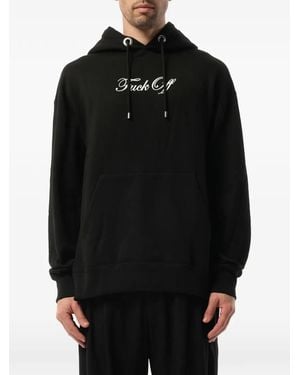 Mastermind Japan Skull-Print Drawstring Hoodie - Black