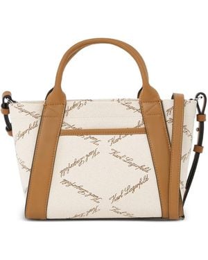 KARL LAGERFELD Small K/Ville Tote Bag - White