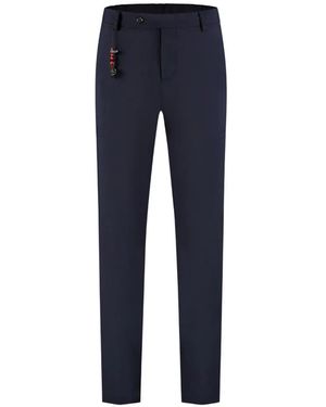 Marco Pescarolo Button-Fastening Beaded-Charm Trousers - Blue