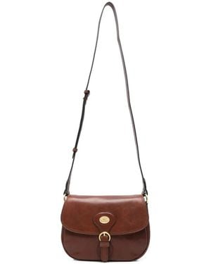 The Bridge Buckle-Detail Leather Crossbody Bag - White