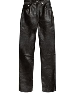 Rag & Bone Leather Paneled Pants - Black