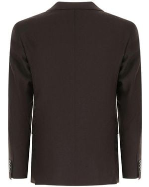 Corneliani Peak-Lapel Double-Breasted Blazer - Black