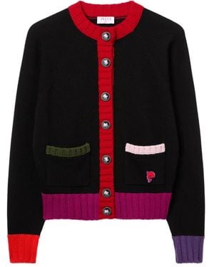 PUCCI Color-Block Pocket Cardigan - Black
