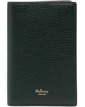 Mulberry Logo-Embossed Passport Case - White