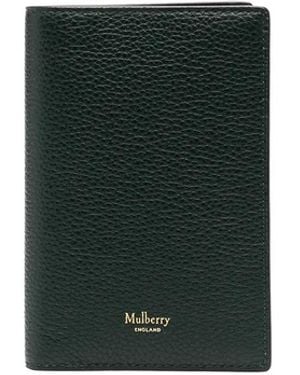 Mulberry Logo-Embossed Passport Case - White