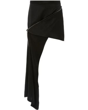 JW Anderson Zip-Detail Mini Skirt - Black