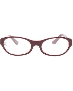 Cartier Occhiali Ovali Alice - Rosso