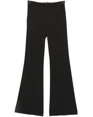 Imperial Satin-Trim Flared Pants - Black