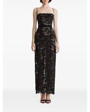2310 STUDIO Lace-Insert Sleeveless Maxi Dress - Black