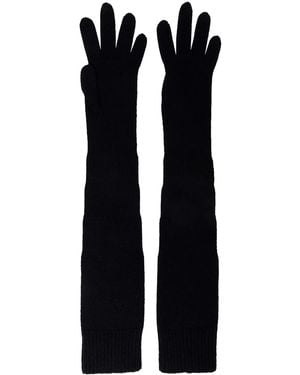 The Row Knitted Long-Gloves - Black