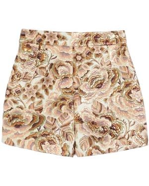 Valentino Garavani Floral-Jacquard Shorts - Natural
