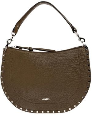Isabel Marant Oskan Studded Shoulder Bag - Brown