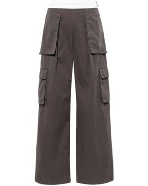Alexander Wang Pantalones Cargo De Talle Medio - Gris
