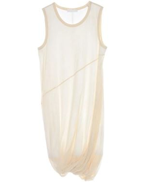 Helmut Lang Bubble Sheer-Overlay Dress - White