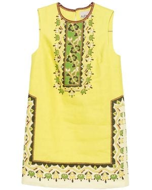 ALÉMAIS Bridgette Floral-Print Mini Dress - Yellow