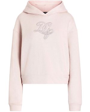 Dolce & Gabbana Sudadera Bordada Con Capucha - Blanco