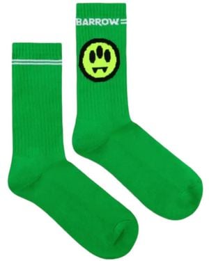 Barrow Logo-Print Ribbed Socks - Green