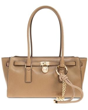 MICHAEL Michael Kors Lock-Detail Shoulder Bag - Natural