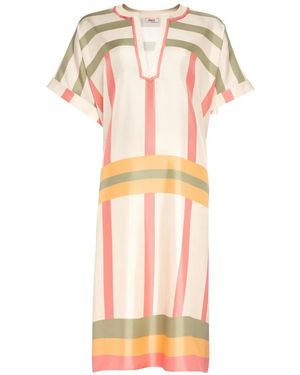 Eres Vestido De Playa Ice A Rayas - Blanco