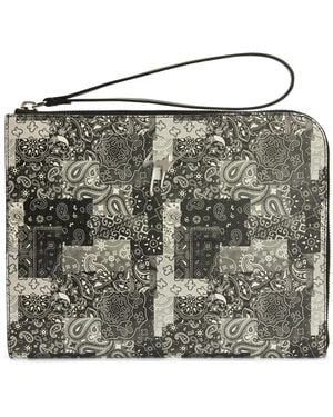 Giuseppe Zanotti Cartera con estampado de cachemira - Gris