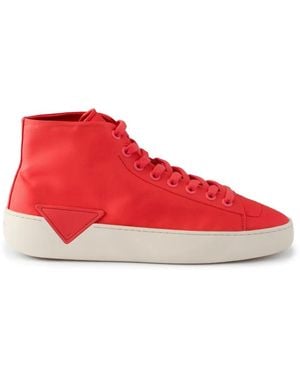 Prada High-Top Re-Nylon Sneakers - Red