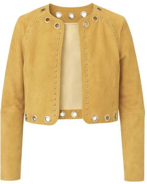 ZUT Chaqueta de ante con apliques - Amarillo