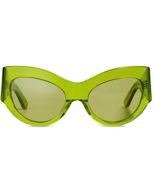 Ganni X Ace & Tate Trixie Oval-Frame Sunglasses - Green
