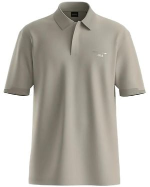 BOSS Polo A Maniche Corte Con Logo - Grigio