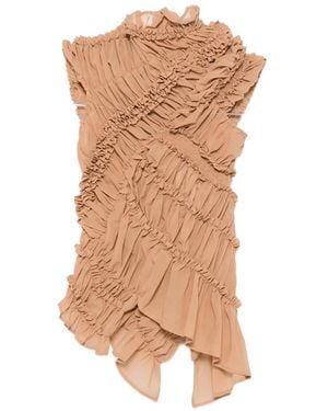 Magda Butrym Ruffled-Embellishment Top - Natural