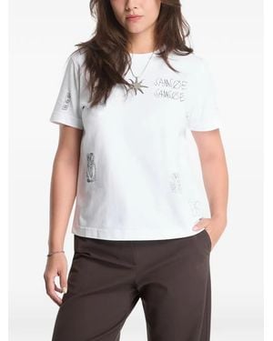 Samsøe & Samsøe Camiseta Sacamino Ss Con Motivo Gráfico - Blanco