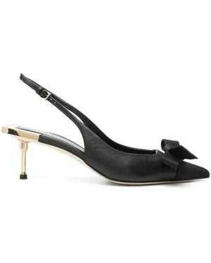 Elisabetta Franchi Pumps Con Cinturino Posteriore 50Mm - Nero