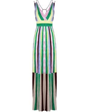 PHO® Firenze Striped V-Neck Dress - Green