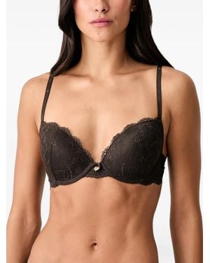 Twinset Lace-Trim Push-Up Bra - Black