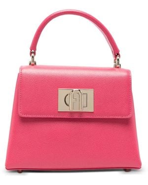 Furla Logo-Clasp Tote Bag - Pink