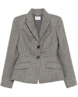 Erdem Striped Single-Breasted Blazer - Grey