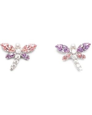 Swarovski X Ariana Grande Dragonfly Crystal Earrings - Pink