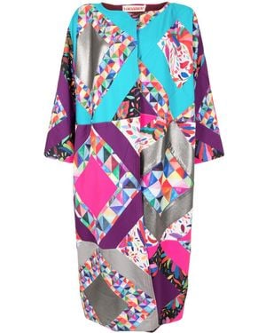 Olympiah Colour-Block Patchwork Cotton-Blend Kimono - White