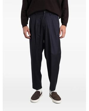 Low Brand Zen Pleated-Detail Trousers - Black
