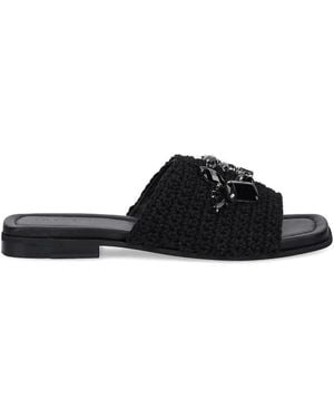 Inuikii Gebreide Verfraaide Sandalen - Zwart