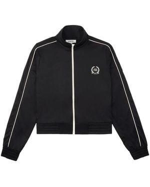 Sporty & Rich Logo-Embroidered Track Jacket - Black