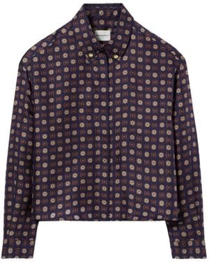 Claudie Pierlot Printed Silk Shirt - Purple