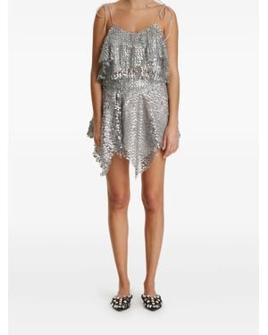 Pink Sequin Mini Skirt - Grey