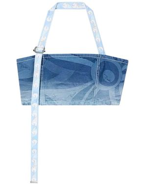 PUCCI Marmo Print Denim Top - Blue