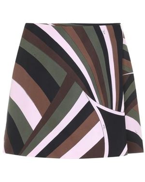 PUCCI Iride Print Silk Skirt - Black