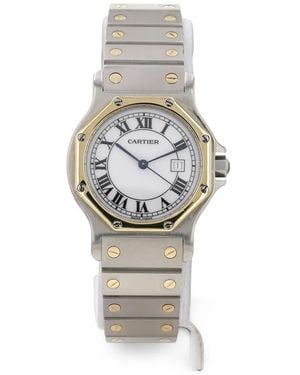 Cartier 1990 Santos Octagonal 29Mm Watch - White