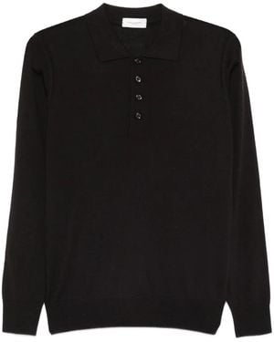 Paolo Pecora Long-Sleeve Polo Shirt - Black