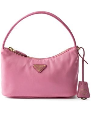 Prada Re-Edition 2008 Re-Nylon Mini-Tas - Roze
