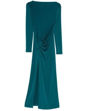 Patrizia Pepe Knot-Detail Slit Dress - Green