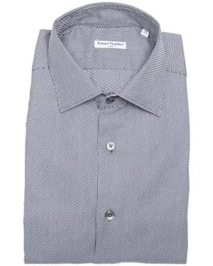 Robert Friedman Striped Slim-Fit Shirt - Grey
