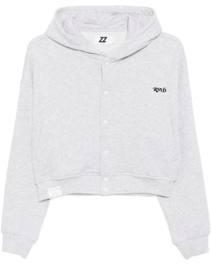 Izzue Button-Up Bomber Jacket - White
